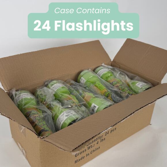 TMNT Projector Flashlights — Full Case (24 Units) - Picture 1 of 5